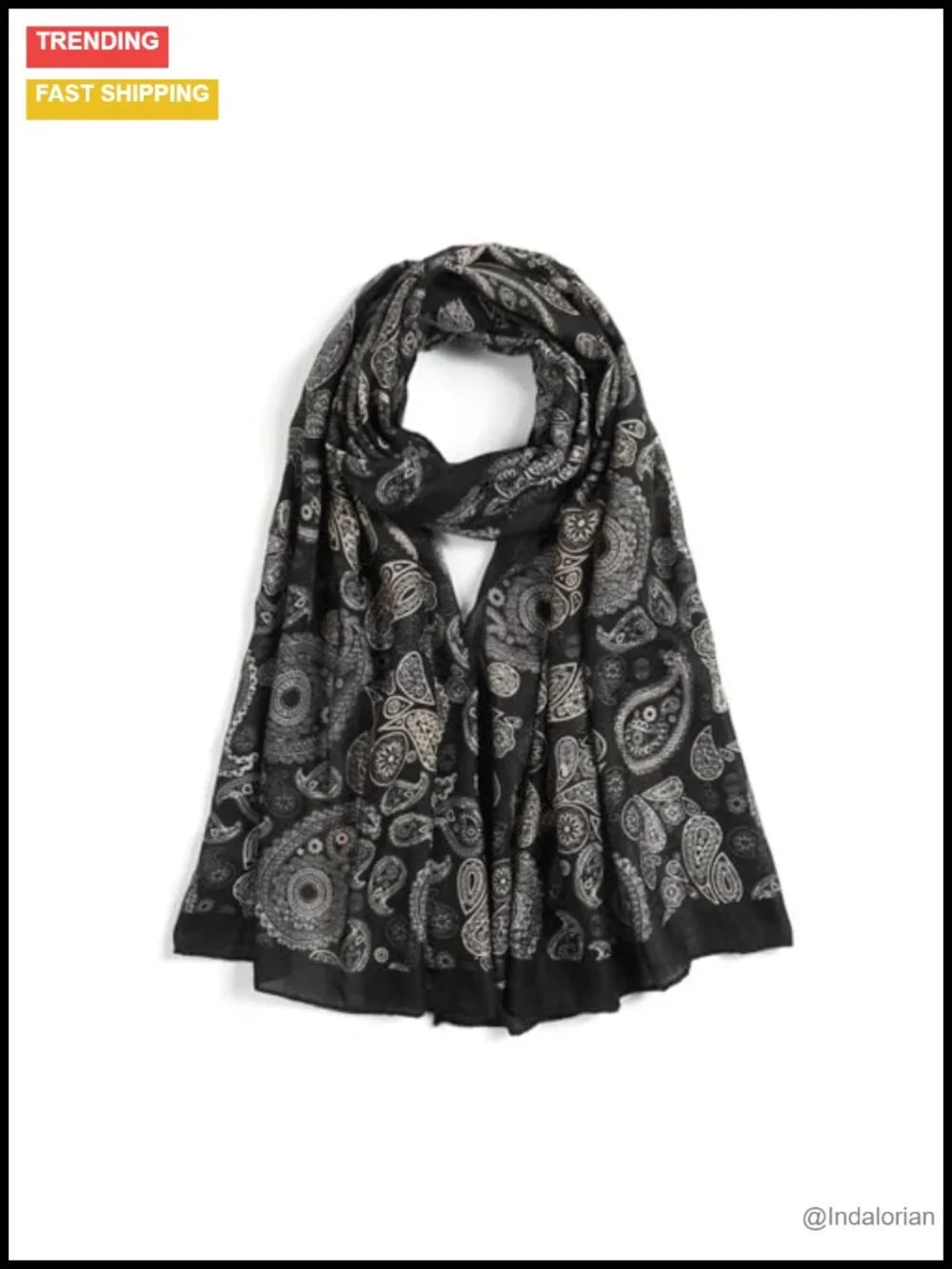 Lightweight Floral Cotton Scarf Shawl Wrap for Women